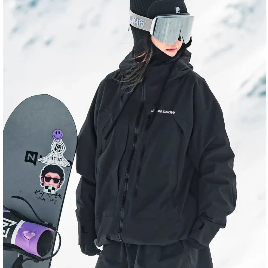 Women's Ski Jacket – Waterproof Hooded Winter Snow Jacket