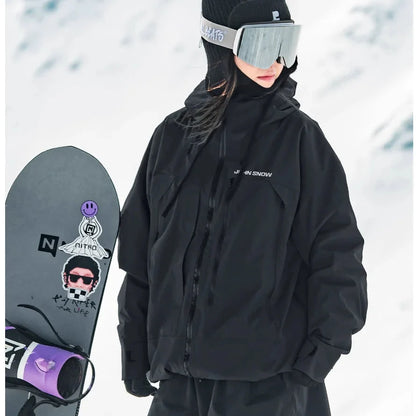 Women's Ski Jacket – Waterproof Hooded Winter Snow Jacket