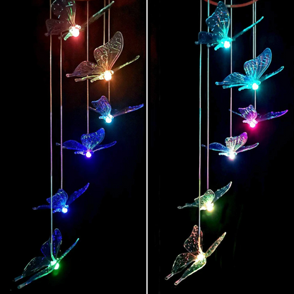 Solar Butterfly Wind Spinner – Colourful LED Garden Light