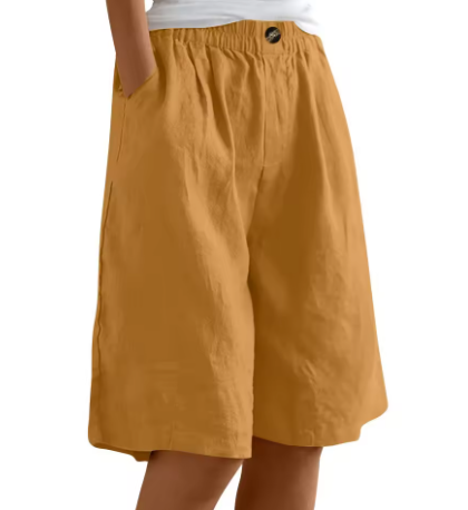 Women's casual elastic-waist shorts