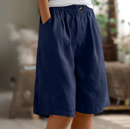 Women's loose-fit shorts detail