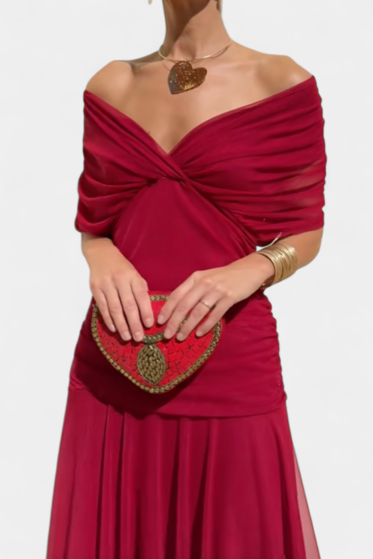 Women's romantic flowing maxi dress
