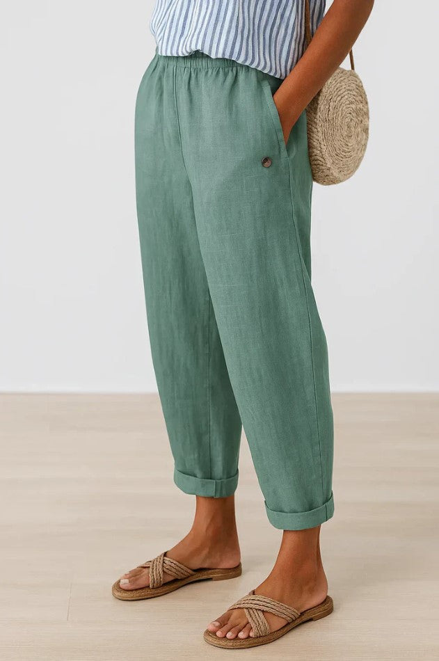 Women's relaxed straight-leg everyday trousers