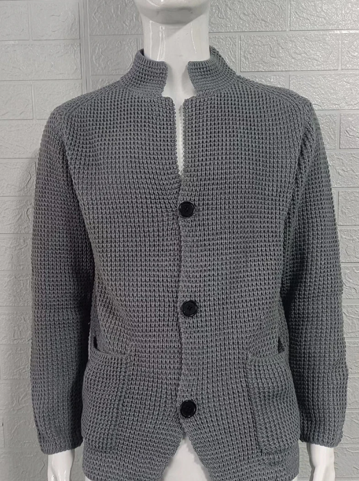 Men's Cardigan – Elegant Button-Front Knit Cardigan