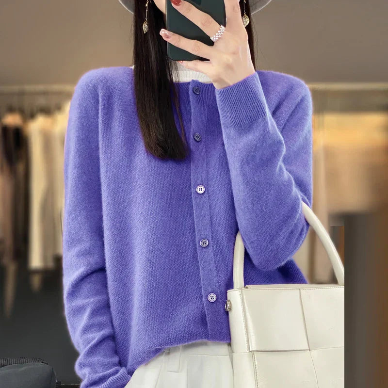 Women's classic button cardigan