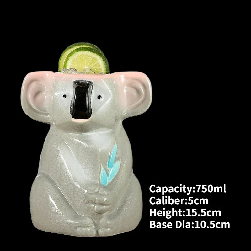 Handmade Ceramic Cocktail Mugs – Novelty Tiki Cups for Parties