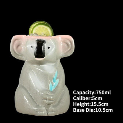 Handmade Ceramic Cocktail Mugs – Novelty Tiki Cups for Parties