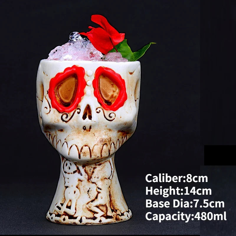 Handmade Ceramic Cocktail Mugs – Novelty Tiki Cups for Parties