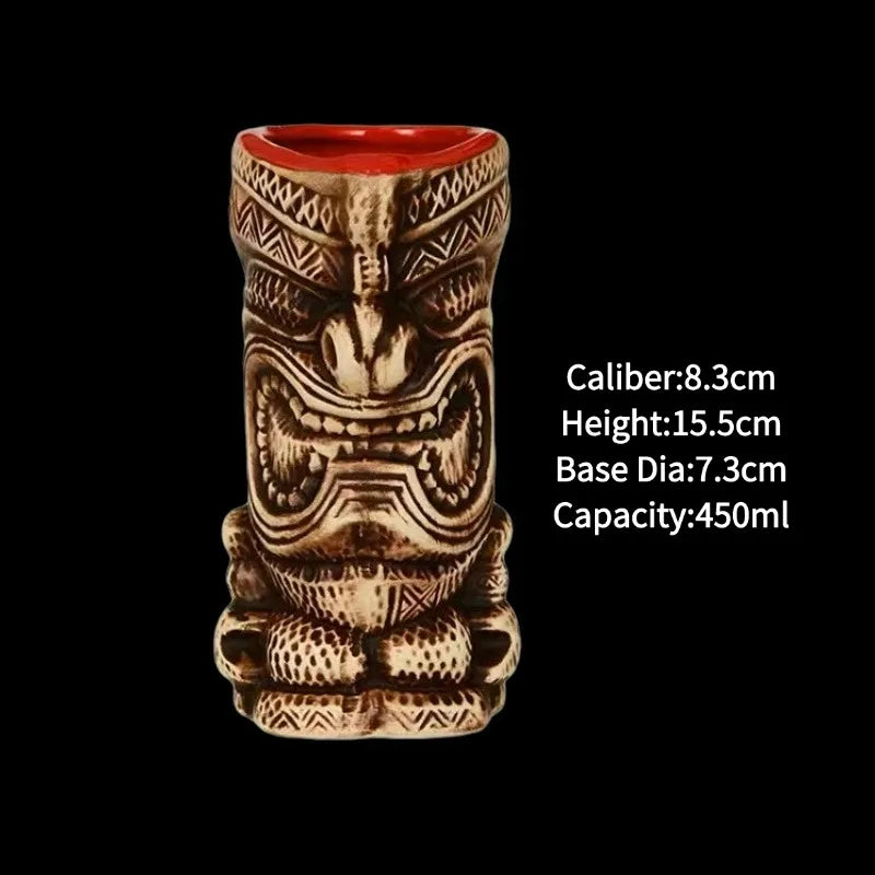Handmade Ceramic Cocktail Mugs – Novelty Tiki Cups for Parties