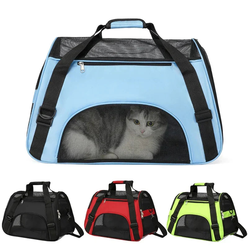 Breathable soft pet travel carrier bag