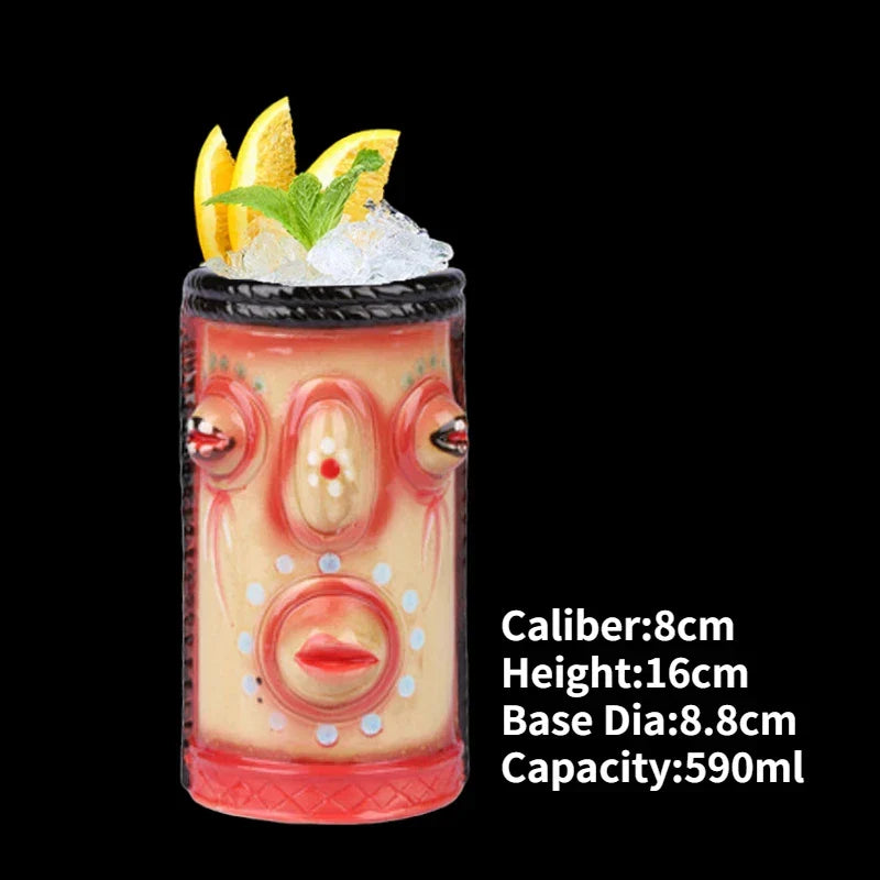 Handmade Ceramic Cocktail Mugs – Novelty Tiki Cups for Parties
