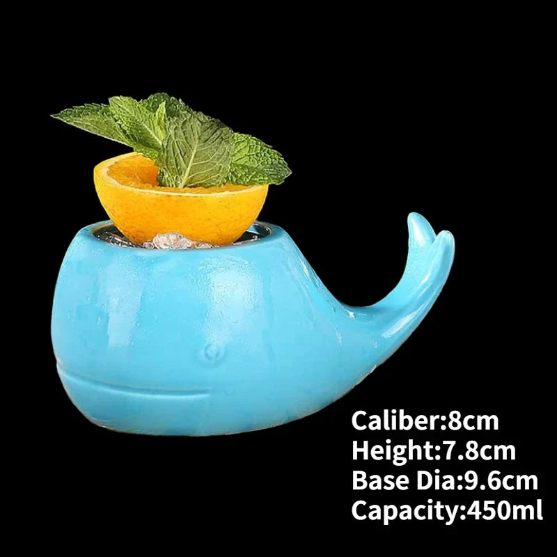 Handmade ceramic novelty cocktail tiki mug