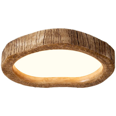 Tree-Trunk Ceiling Lamp – Rustic Wood-Effect Pendant Light