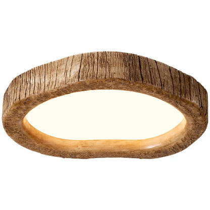 Tree-Trunk Ceiling Lamp – Rustic Wood-Effect Pendant Light