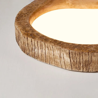 Tree-Trunk Ceiling Lamp – Rustic Wood-Effect Pendant Light