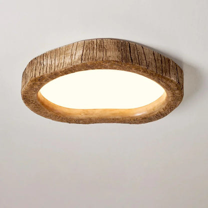 Tree-Trunk Ceiling Lamp – Rustic Wood-Effect Pendant Light