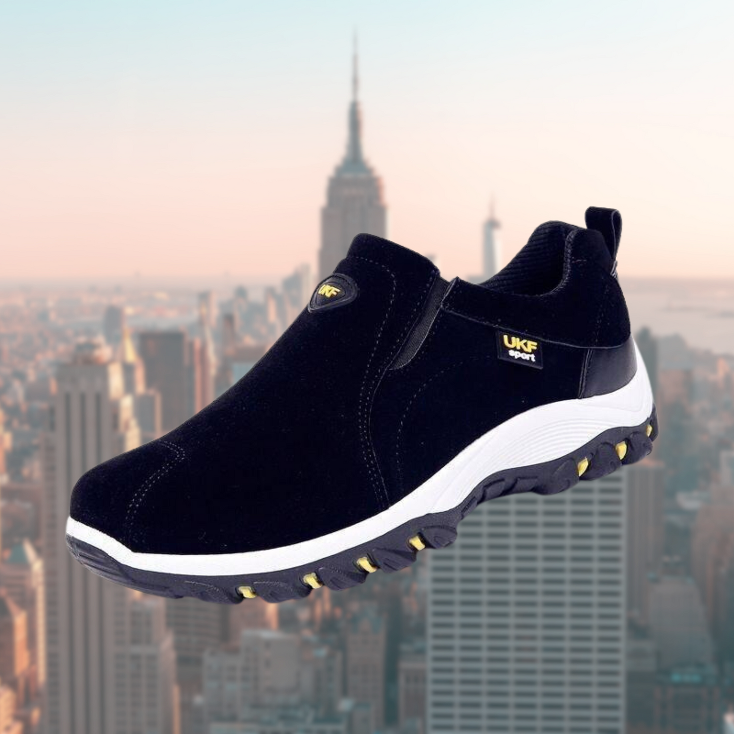 Men's cushioned slip-on shoes - front