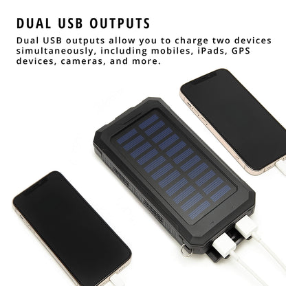 20000mAh solar power bank with LED torch