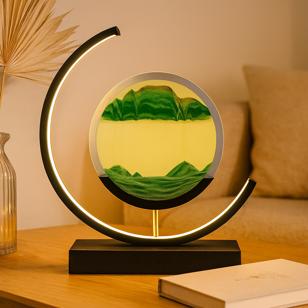 Sand Motion LED Lamp – Dimmable Colour-Changing Mood Light with App & Remote