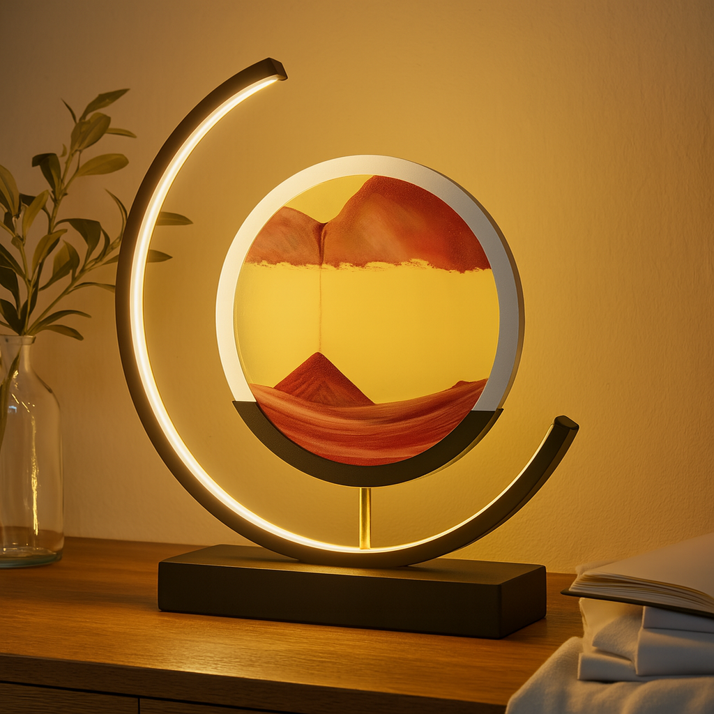 Sand Motion LED Lamp – Dimmable Colour-Changing Mood Light with App & Remote