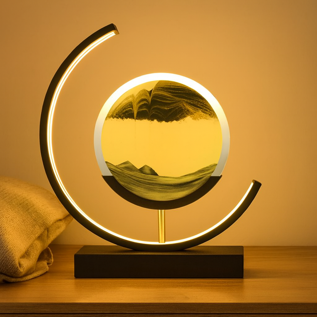 Sand Motion LED Lamp – Dimmable Colour-Changing Mood Light with App & Remote