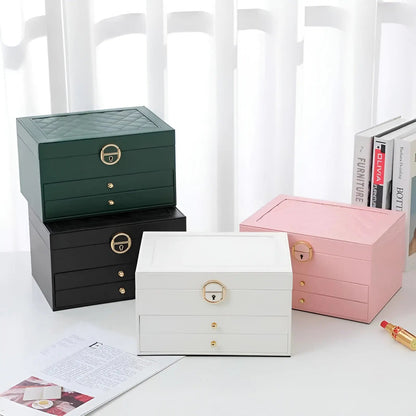 Multi-Layer Jewellery Box – Stylish Faux Leather Organiser
