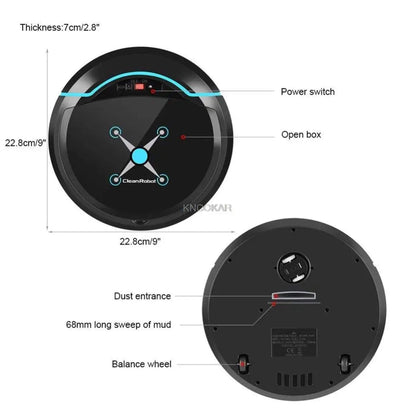 Slim automatic robot vacuum cleaner