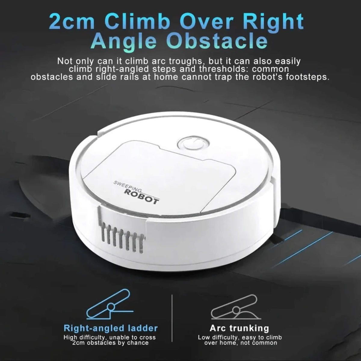 Slim automatic robot vacuum cleaner