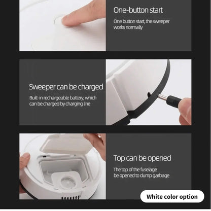 Slim automatic robot vacuum cleaner