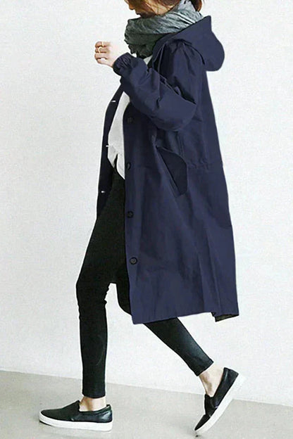 Women's oversized-hood raincoat - detail