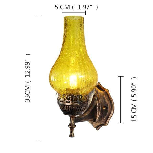 Oil-Lamp Wall Sconce – Vintage Glass Chimney Wall Light