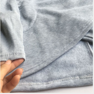 Women's asymmetric soft hooded sweatshirt