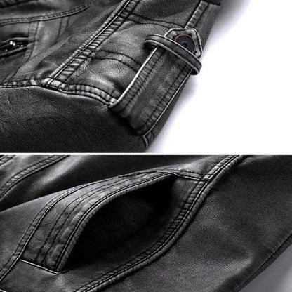 Men's Faux Leather Jacket – Classic Casual Jacket