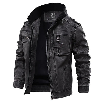 Men's Faux Leather Jacket – Classic Casual Jacket