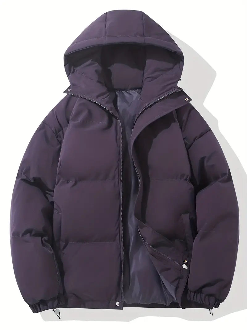 Men's Hooded Jacket – Classic Warm Padded Jacket