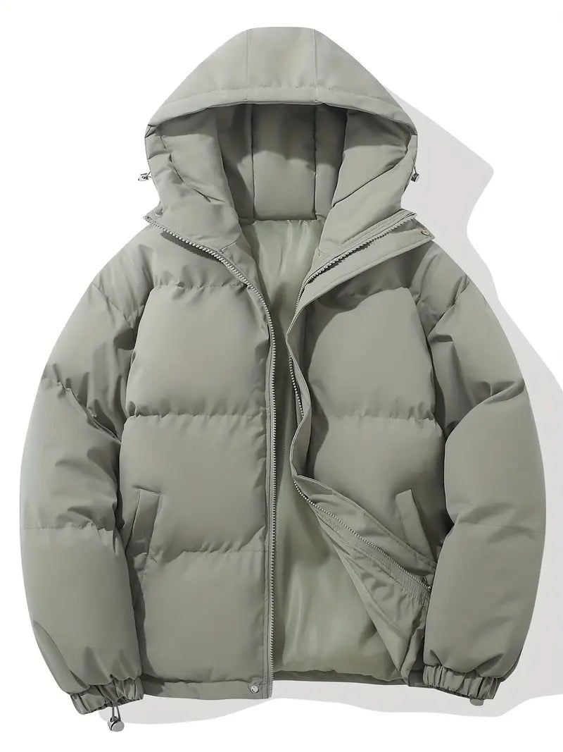 Men's Hooded Jacket – Classic Warm Padded Jacket