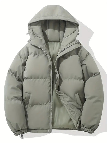Men's Hooded Jacket – Classic Warm Padded Jacket