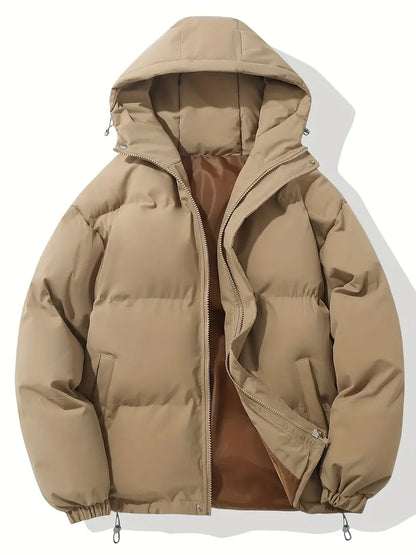 Men's Hooded Jacket – Classic Warm Padded Jacket