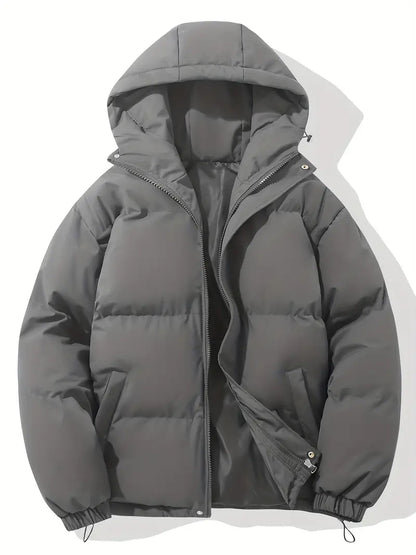 Men's Hooded Jacket – Classic Warm Padded Jacket