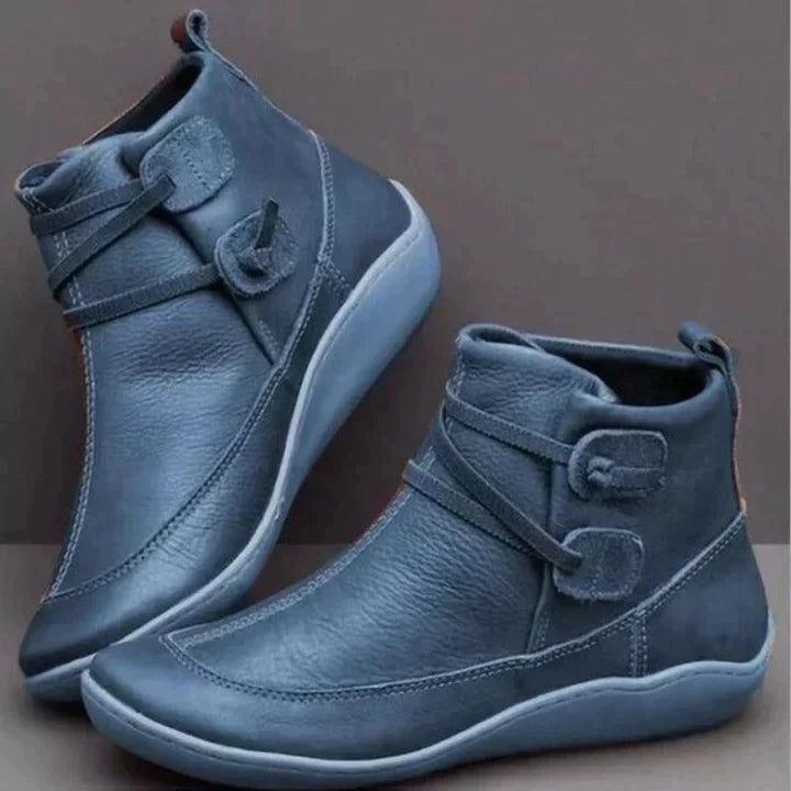 Women's leather-look comfort boots