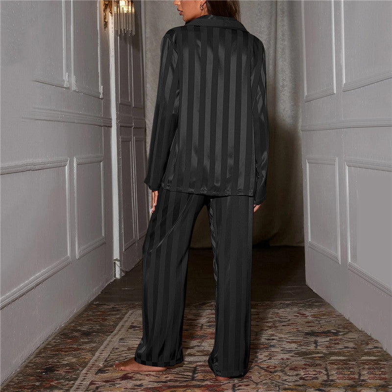 Women's satin loungewear detail