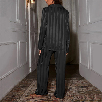 Women's satin loungewear detail