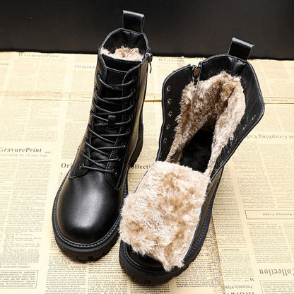 Women's black winter boots