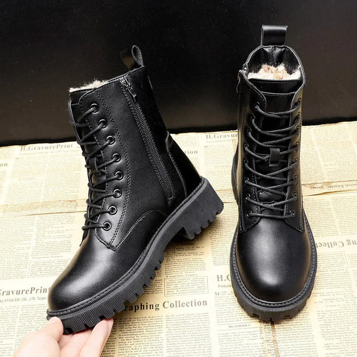 Women's fur-lined anti-slip boots - detail