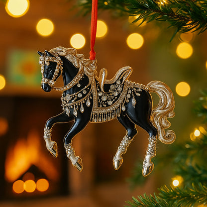 Acrylic horse Christmas hanging ornament