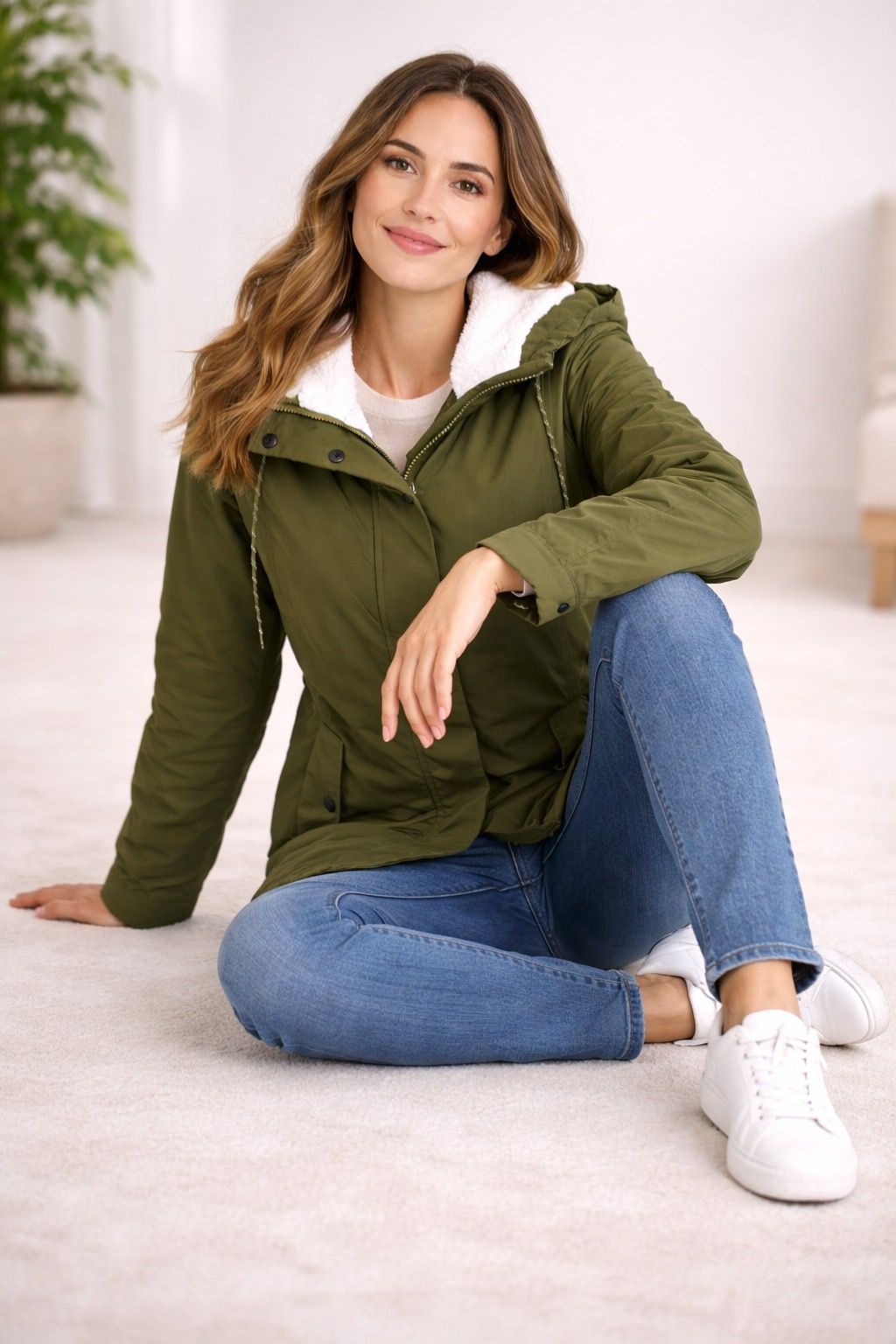 Women's padded winter coat - back