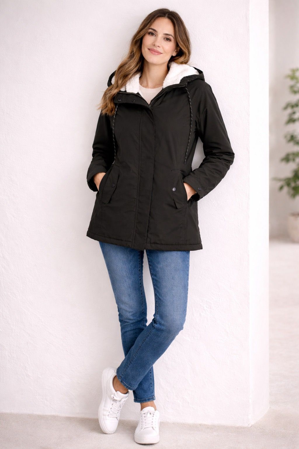 Women's padded winter coat - detail