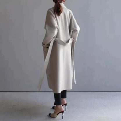 Women's classic long wool overcoat