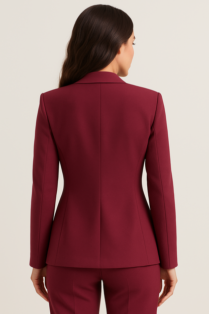 Women's single-button notch-lapel tailored blazer