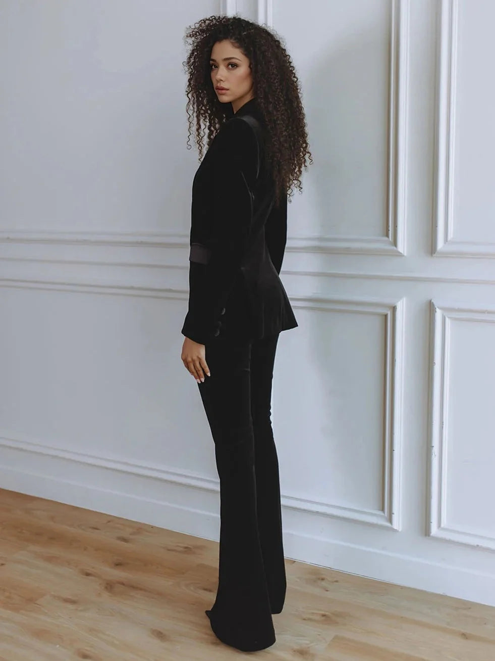Women's Blazer & Trouser Co-Ord – Flared Two-Piece Workwear Set